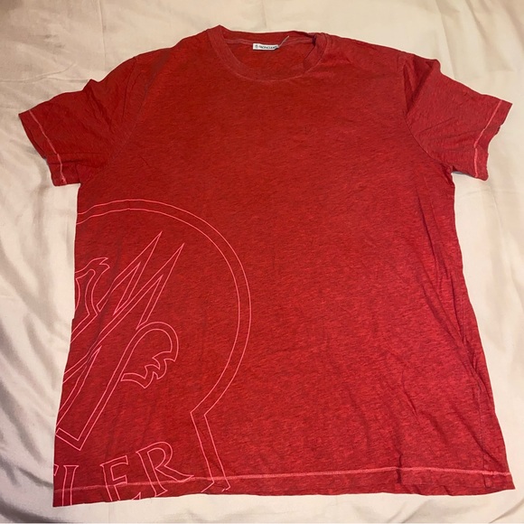 MONCLER RED TSHIRT LOGO GRAPHIC - Picture 1 of 10